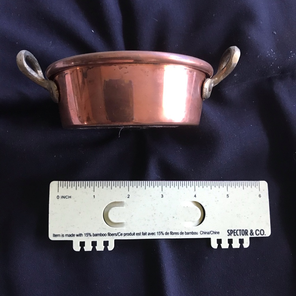 Williams Sonoma Copper Mini Wine Bottle Holder with Brass Handles